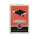 BLUDUG Ray Douglas Bradbury Classic Novel Fahrenheit 451 Book Cover Art Poster (6) Canvas Painting Wall Art Poster for Bedroom Living Room Decor08x12inch(20x30cm)