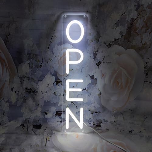 Image of Neon LED Open Sign 17in w /Remote Controller, Electric Light Up Sign for Business, Shop, Pub, Bar, Restaurant, Coffee Shop, Salon, Hotel