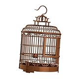 Happyyami Portable Large Plastic Bird Cage Villa for Parakeets Zebra Finches Cockatiels Lightweight Travel Aviary with Easy-Clean Bottom Spacious Vintage Design for Pet Birds