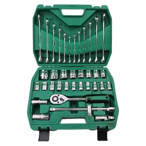 37Pcs Ratchets Wrench Socket Set 1/2inch Drive Screwdriver Bit Repair Hand Tool with Carrying Case Ratchet Set
