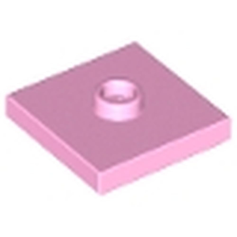 LEGO Plate, Modified 2 x 2 with Groove and 1 Stud in Center (Jumper) Part number 87580 (Bright Pink, 10, count)