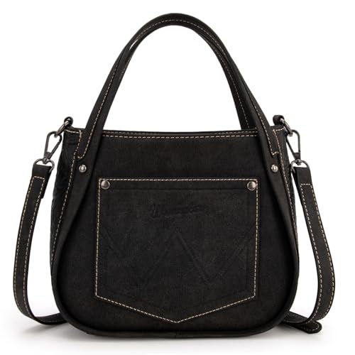 Wrangler Small Tote Purse for Women Western Cowhide Designer Top-handle Handbags with Strap3