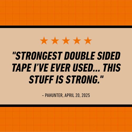 GORILLA Heavy Duty Double Sided Mounting Tape, Black, 1" x 120", 1-Pack - image 7