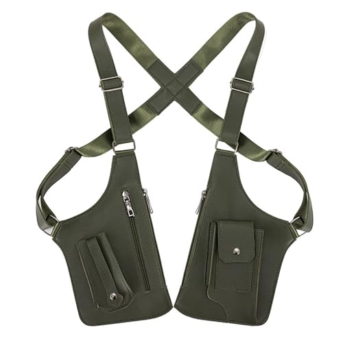 Générique Sac Bandoulière Double Homme, Sac De Harnais D'épaule, Holster D'épaule À Double Poche, Harnais Antivol Cuir Homme, Sac De Poitrine Antivol En...