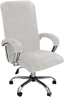 Vista 13 de ITFRO Funda para silla de oficina de 3 piezas con fundas para reposabrazos, funda de terciopelo para silla de escritorio de computadora