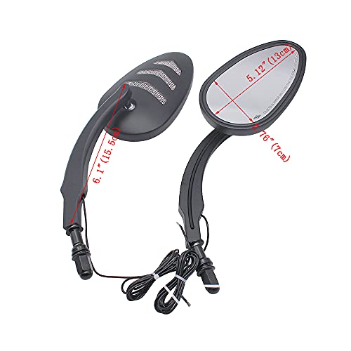 Motorcycle Rearview Mirror With Sequential Integrated Arrow Led Turn Signal Light Side Mirrors For Harley-Davidson Bobber Cruiser Custom #TOP2