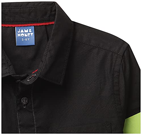 Image of Amazon Brand - Jam & Honey Boy's Regular Shirt (JH-BST-SH-22 Grey 2 5 6 Years)