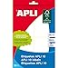 APLI 1659 - Etiquetas blancas (53 x 82) 10 hojas