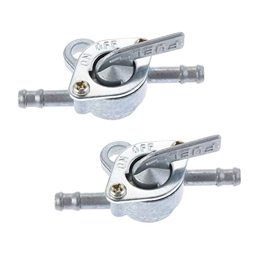 UYUYong 2PCS Robinet à Essence Universel Commutateur de Carburant de Moto Interrupteur de Carburant 6mm pour Cyclomoteur Moto et Quad avec Fonction de Fermeture Cover