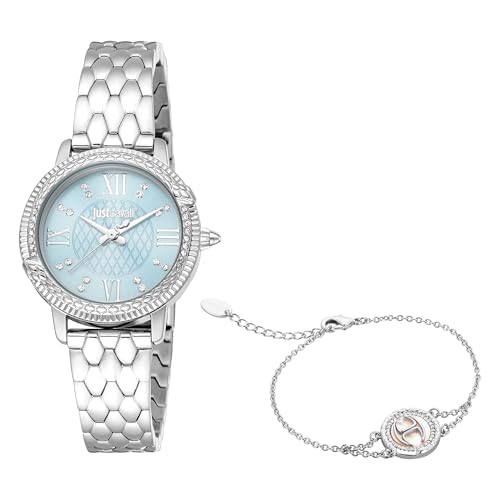 Just Cavalli Reloj Analógico para Mujeres de Cuarzo con Correa en Acero Inoxidable JC1L276M0045