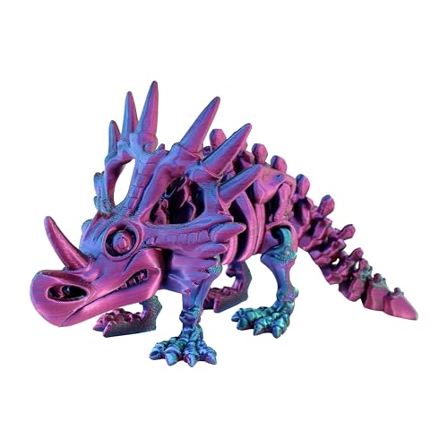 Figurine de dinosaure articulée 3D : squelette de Styracosaurus pour adulte