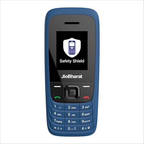 Image of JIO JioBharat V4 4G Keypad Phone with Safety Shield Feature, JioTV, JioHotstar, JioSaavn, JioPay (UPI & SoundPay), LED Torch, Digital Camera, 1000mAh Battery | Blue | Locked Network