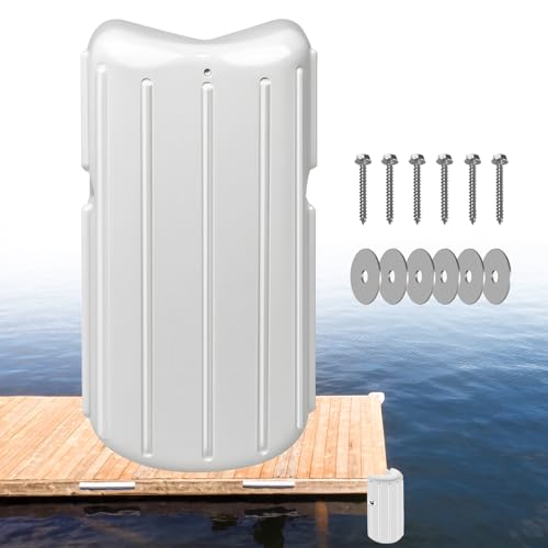 HLTIT Corner Dock Bumper Fender Inflatable Protection Marine Corner Dock Fender Bumper Protect Docks & Ships from Damage Caused collisions 1 Pcs (White)