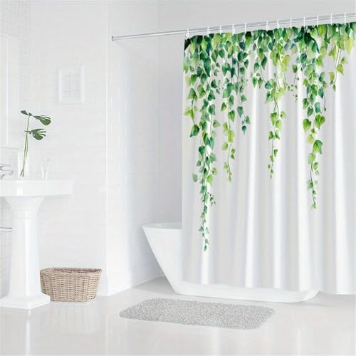 Rideau de douche en polyester 80x180 résistant pour cabine étroite