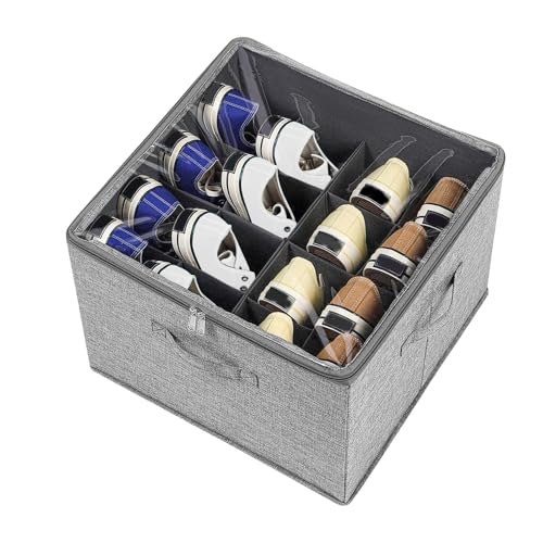 Cubby Shoe - Separadores de tela transparente para guardar tenis, botas y ropa, ideal para toallas, mantas y zapatos deportivos, solución que ahorra espacio