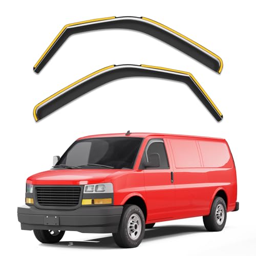 Image of Window Rain Guards for Chevy Express Van & GMC Savana 2500 3500 1996-2026
