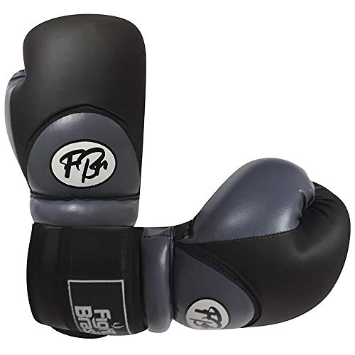 Luvas de Kick Boxe Thai Injetada - FBr - Cinza - 14 Oz