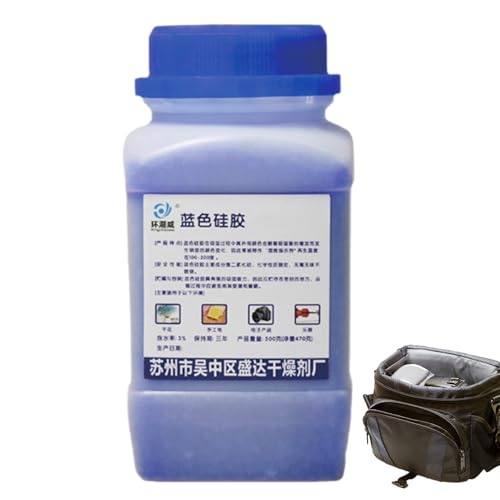 Absorbedores de humedad de gel de sílice,Deshumidificador desecante de gel de sílice - Perlas deshumidificadoras reutilizables,Secado de perlas de, perlas indicadoras azules, desecante indicado