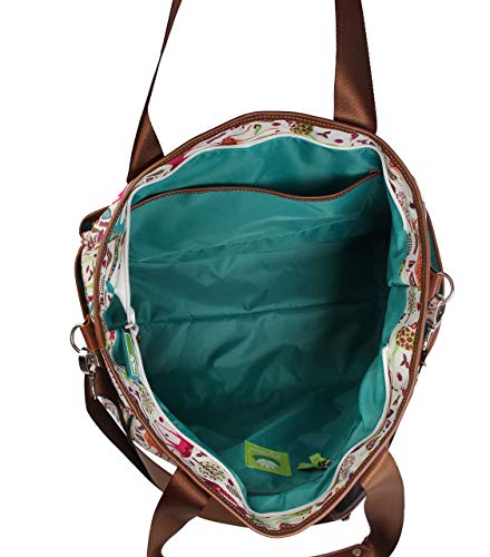 Image of Lily Bloom Pattern Handbag for Women, Large Capacity Tote Bag Satchel Shoulder Bag
