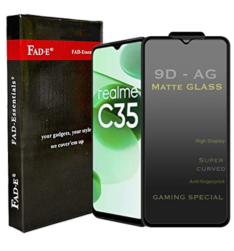 Image of FAD-E Matte Tempered Glass Screen Protector Guard for Realme C35 (Matte Transparent)