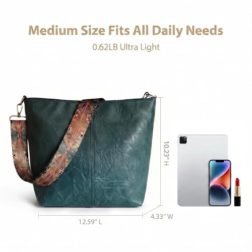 Image of Fashion Hobo Bags for Women Vegan Leather Crossbody Bag with Guitar Strap Shoulder Purses and Handbags