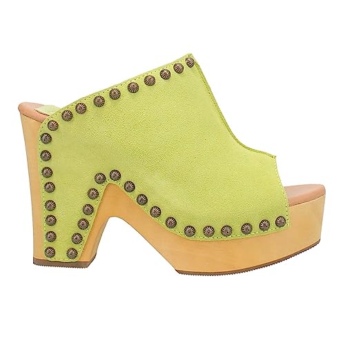 Dingo Peace N' Love Lime Suede 9.5 B (M) #TOP2