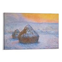 Amazon.co.jp: クロード・モネ 積みわら、日没、雪の効果