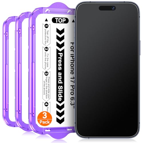 Ksleri 3 Stück für iPhone 17 Pro für Panzerglas Schutzfolie Matt Anti Reflective Anti-Fingerabdruck Gehärtete Schutzglas 9H Matte Folie Displayschutz mit Einfaches Auto-Installationswerkzeug