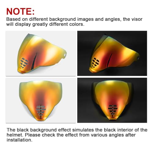 Image of PSLER Shatterproof Helmet Visor for Icon Airflite IC-06,Deep Red | Impact-Resistant ,UV400 Protection, Motorcycle Tinted Face Shield for Airflite IC-06 ,Visor Replacement