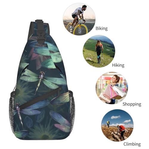 Sling Bag para Mujeres y Hombres Negro Bolsa de Pecho miniatura 5