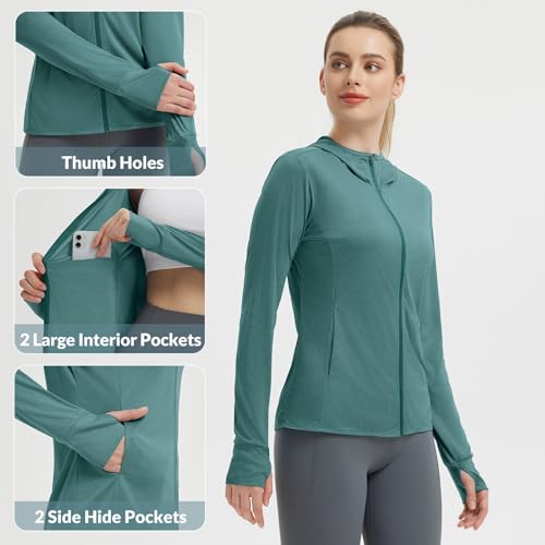 Image of baleaf Women's Sun Protection Jacket Hoodie Clothing Lightweight Long Sleeve Sun Cover Up Shirt