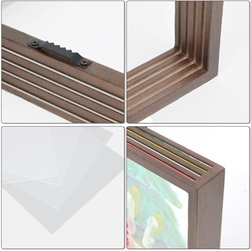 image for MLDWRONGYAOZ Family Handprint Frame Kit for 4 with 12 Colors &12 Pens,