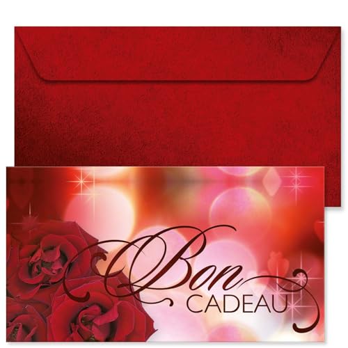 Bons cadeaux entreprise à remplir POS BON U1212F-1-100 formulaires imprimés et enveloppes