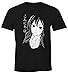 Produktbild MoonWorks Herren T-Shirt Manga Anime Girl Senpai Notice me Fun-Shirt schwarz XL