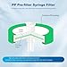 Syringe Filters Hydrophobic Nylon Membrane 100PCS, 0.22um Pore Size,13mm Disc Diameter,HPLC and GC Needle Filter, Non-Sterile, High Throughput Lab Filtration, Barreled Packed