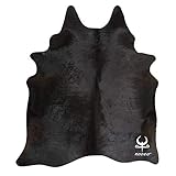 rodeo Natural Black Brazilian Cow Skin Area Cowhide Rug Size Approx 6X6 ft