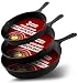 Utopia Kitchen Pre-Seasoned Cast Iron Skillet Set 3-Piece - 6 Inch, 8 Inch and 10 Inch
