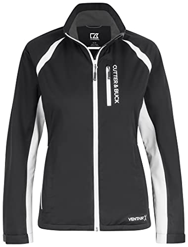 Cutter & Buck North Shore Jacke für Damen | Größe L | Black | Regenjacke für Damen Wasserdicht | Windjacke | Allwetterjacke für Golf, Laufen, Wandern und andere Outdoor-Aktivitäten Cover