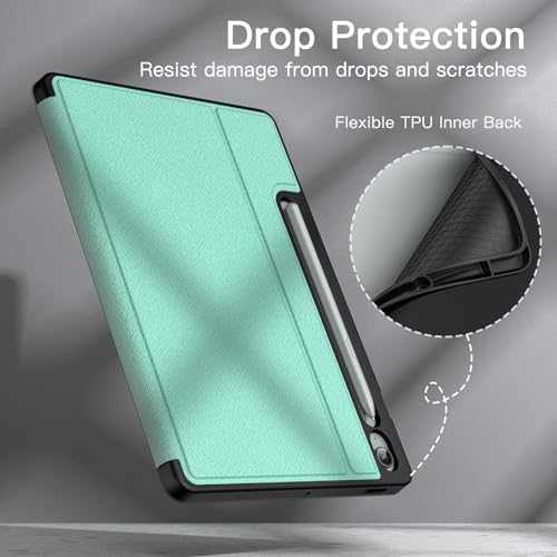 Image of JETech Cover Case for Samsung Galaxy Tab S10 Lite / S10 FE / S9 FE 10.9-Inch with S Pen Holder, Slim Folio Stand Protective Tablet Cover, Multi-Angle Viewing (Green)