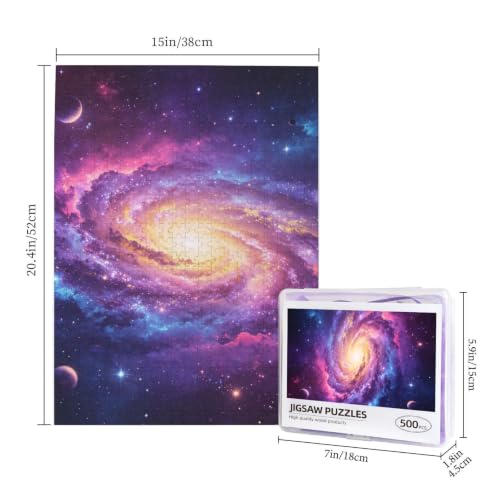 500 Piece Puzzles for Adults Personalized Wooden Puzzles Colorful Galaxy Jigsaw Puzzles Gift Custom Puzzle from Photos Challenging Puzzles for Family Wedding Christmas Birthday Gifts 20.4 x 15 in - Image 2