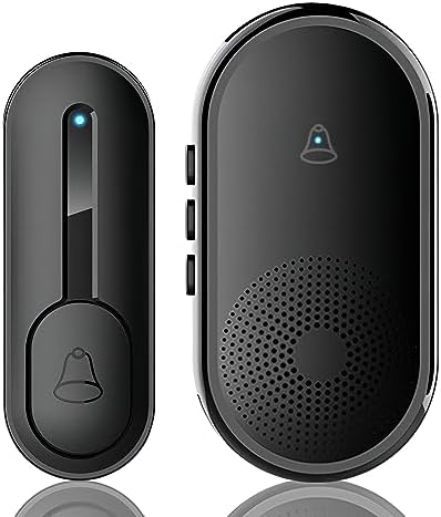 Nestling Wireless Doorbell, IP55 Waterproof Plug in Cordless Door Bells ...