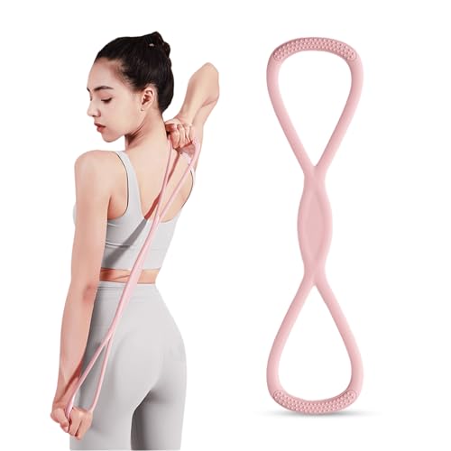 Figure 8 Resistance Band, Figure 8 Resistance Bands for Women Men, Keep Resistance Band Figure for Working Out, Non-Slip Handles, Home Gym, Yoga & Physical Therapy