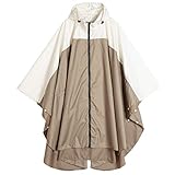 [Moli&Hani] [Amazon限定ブランド] ポンチョ レインコート 配色レディース レインウェア 雨 合羽 大人女子 オシャレ 通勤 ひざ丈 レディス ポンチョ 女の子 大きいサイズ 防水 収納袋付き