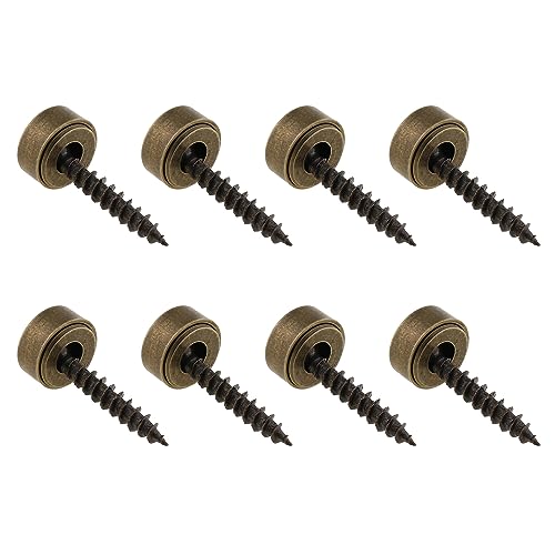Tornillos decorativos de latón redondos 12 mm con tapa x8 miniatura 4