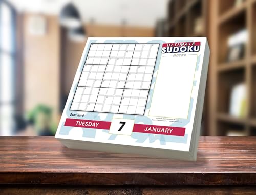 Calendário diário Ultimate Sudoku 2025 Boxed Daily Desktop: Clássico, Irregular, Multi, ímpar/Par, D