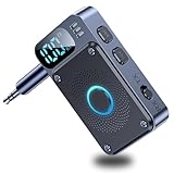 Bluetooth 5.4 Transmitter and Receiver, 2-in-1 Wireless 3.5mm Aux Bluetooth Adapter Bluetooth Transmitter for TV to Wireless Earbuds, Compatible with TV Car Speaker Home Stereo Headphones and More