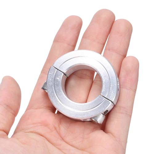 QUARKZMAN Doppelter Klemmring für 1 Welle, zweiteiliger Klemmring, 1-3/4 Außendurchmesser, 1/2 Dicke, Aluminiumlegierung mit Splintschraube