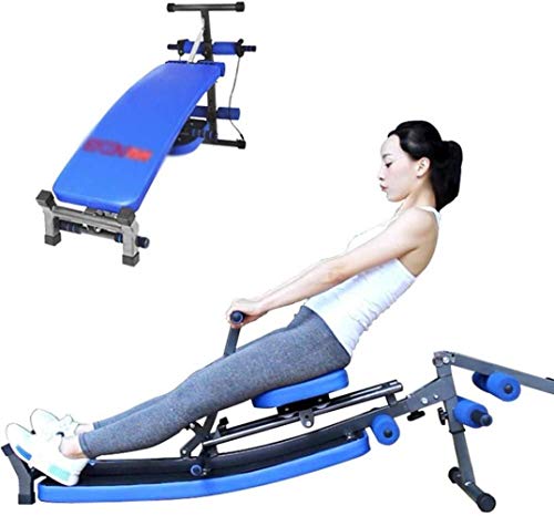Image of Foldable Rowing Machines Rowing Machine Foldable Exercise Rowing Machine for Home Rowing Bench Abdominal Fitness Equipment 12 Resistance Adjustment Double Track Maximum Load 200kg