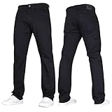 Crosshatch New Mens Stretch Straight Leg Classic Regular Fit Basic Denim Jeans by Jeanbase Black 36W X 32L