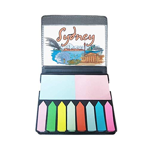Aquarelle Sydney Opera autocollante avec marque-page, cadeau de lecture